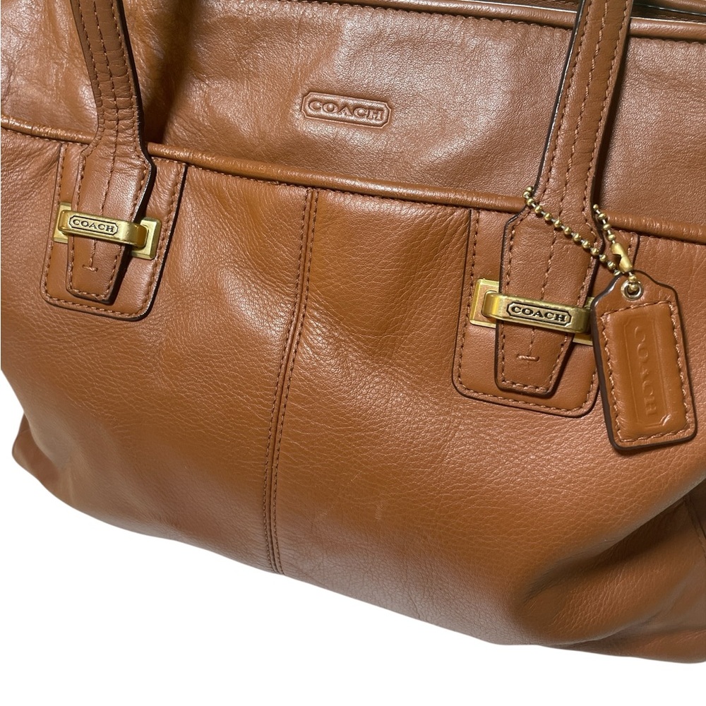 Coach Brown Leather Tote Bag - Picture 4 of 15